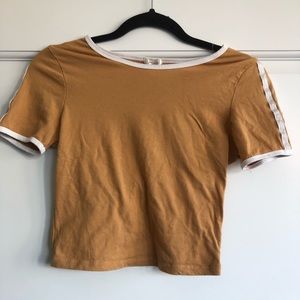 Mustard yellow crop top